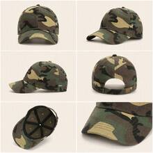 1pc Unisex Camouflage Baseball Cap, All-Season Duck Bill Hat, Outdoor Sports Casual Trucker Hat - Camouflage - View 4