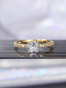 1 buah Cincin Zirkonia Kubik yang Indah, Aksesori Hadiah Ulang Tahun Pernikahan Wanita - 1# - View 6