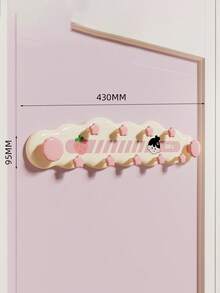 1pc Cream Minimalist Style Plastic Cloud Shaped Wall Hook Rack With Star Decor&Letter Print Detail, Punch-Free Strong Load-Bearing Hanging Holder,Multi-Hook Wall Mounted Hanger,Suitable For Entryway,Bedroom, Dormitory,Bathroom,Storage Organization - Multicolor - View 14