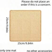 1pc Sturdy Vertical Woven Cat Scratching Post With Non-Slip Base, Space-Saving Design Compatible With Hanging Toys, Woven Rope Material, Modern Pet-Friendly Home Decor, Beige Woven Pattern, Durable Multi-Functional Cat Furniture For Sofa, Chair, Door Protection, Suitable For Daily Use - Multicolor - View 15