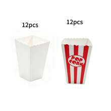 48/24/12/1pc Mini Popcorn Boxes, Suitable For Movie Theater, Carnival, Christmas Party And Birthday Party - Multicolor - View 9