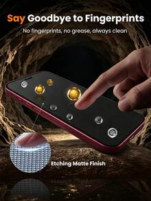 3pcs Matte Frosted Privacy Screen Protector, Compatible With IPhone 18 Pro Max [6.9 Inch], Anti-Peeping Accessory, Anti-Glare Anti-Fingerprint Film, Compatible With Phone Case, Easy Installation No Bubbles, Smooth Touch, Compatible With IPhone 18/18 Pro/18 Pro Max/17 Pro Max/17 Pro/17 Air/17E/16/15/14 Plus/13 Mini/12/11 Series - Black - View 5