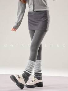 MOIRÉALLURE Women's 2 Pieces Sock Ensemble, Breathable Cotton Tights + Stretchy Foot Socks, Fashion All-Match Set For Everyday Use - Multicolor - View 4