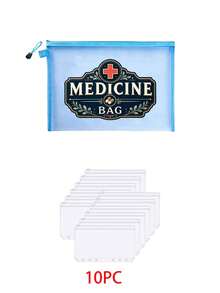 網格化妝包，印有「My Medical Stuff」卡通紅十字圖案，紅色加厚便攜收納包，化妝包，護膚包，旅行必需品，宿舍用品，新娘禮物，母親節禮物，生日禮物，送給朋友和老師的禮物，收納包，浴室收納包，珠寶收納包，唇彩和化妝品收納包，學生宿舍盥洗包，送給妻子、家人、朋友、同事的禮物 - 彩色 - 查看 18