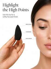 Garlic Shaped Mini Beauty Sponge, Precision Makeup Blender For Concealer Highlight Blending, Wet & Dry Use - Multicolor - View 2
