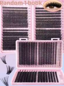 528pcs Individual False Eyelash Book, Large Capacity, 9-16mm Mixed Length Cluster False Eyelashes, Suitable For Beginners For DIY At-Home Eyelash Extension Kit - DD - View 12