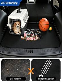 Christian Faith Jesus Print Car Trunk Mat, Waterproof Cargo Liner, Universal Anti‑Dirt Protector Pad For Sedan Truck Car Interior Accessories, Multi-Function Mat, Picnic Mat, Car Accessories, Essential For Daily Home Travel - A - View 2