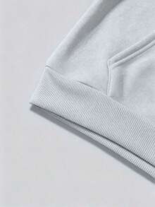 Sudadera con capucha y cuello redondo para mujer, con bolsillos, camisetas con estampado divertido de un ganso asustado, ropa de otoño para mujer, conjunto de otoño para mujer, tops informales para las vacaciones. - Gris Claro - Ver 10