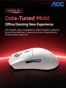 GM230 Tri-Mode Gaming Mouse, Multiple Colors Available, Wireless Bluetooth Lightweight Desktop & Laptop Gaming Mouse, AOC GM230 Red, Tri-Mode Gaming Mouse - View 4