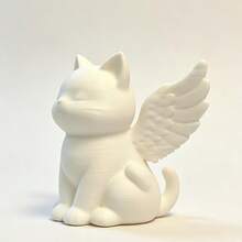 Cute Cat Shaped Desktop Decor Ornament, Creative Home Figurine, Suitable For Desktop And Home Display, Great Gift, Halloween Christmas Seasonal Home Decoration - White - View 3