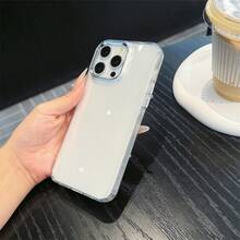 Apple 智慧時尚手機殼，高端質感，加厚硬質材料，純色邊框，個性創意透明色 - 彩色 - 查看 2