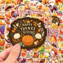 TOOUEE 50-100pcs Thanksgiving Day Turkey Theme Stickers, Cute Design Stickers Pack ,Cartoon Decals Sticker For Laptop, Water Bottles, Phone, Scrapbooking, Luggage,Guitar -Creative Decoration Stickers Durable Party Favors, Thanksgiving Day Decorations - View 3