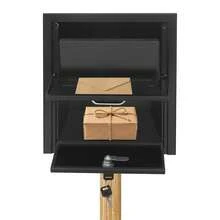 SHIOUCY Metal Parcel Drop Box For House Garden Heavy Duty Lockable Mail Box - A - Übersicht 3