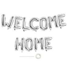 Gold Black Silver WELCOME_HOME Letter Banner Heart Balloon Welcome Home Foil Letter Balloon Banner Decoration - Multicolor - View 13