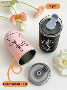 Personalized Coffee Mug With Lid, Stainless Steel Water Bottle, Engraved Cup, Bridesmaid Invitation Gift, Bridal Shower Gift, Travel Mug - Multicolor - View 1
