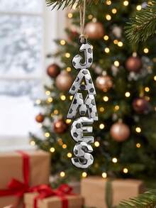 1pc Custom Name Ornament For Sport Lovers, Personalized Name Wooden Ornament, Athlete Keepsake Gift, Player Team Christmas Gift - Multicolor - View 7