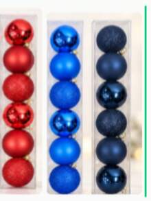 Christmas Ball Ornaments 6PCS Set, 8cm Hanging Baubles For Tree Garland Window Party Decor, 5 Colors - 8cm-6PCS - View 30