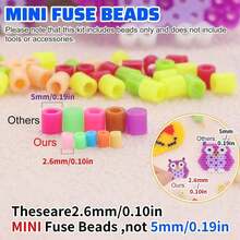 48 Colors Mini 3D Pixel Beads Puzzle Beads Handmade Craft Decoration Making High Quality Beads, DIY Beading Set Includes Base Plate, Iron-On Paper, Beading Pen, Storage Box, Tray, Spoon, Tweezers, Mini Iron-On Beads, DIY Handmade Material Kit, Suitable For Keychain Making And Creative Handicrafts | Odorless Material | Suitable For Beginners And Craft Enthusiasts | Creative Art Handmade Materials - Multicolor - View 12