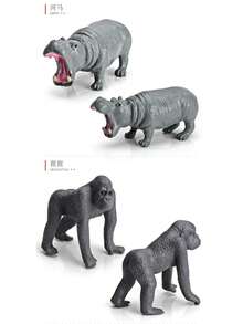 12pcs Simulation Animal Figure,Mini Wild Animal Model Toy,Education Science Teaching Toy, And Learning Toy,Tiger,Elephant,Lion - Multicolor - View 6