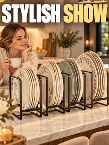 Large Capacity Kitchen Dish Drying Rack, Multi-Functional Bowl And Cup Storage Rack, Space-Saving Kitchen Utensil Organizer, Used For Storing Plates And Bowls, Kitchen Essentials, Kitchen Decor, Coffee Bar Decor Accessories - Multicolor - View 7