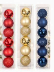 Christmas Ball Ornaments 6PCS Set, 8cm Hanging Baubles For Tree Garland Window Party Decor, 5 Colors - 8cm-6PCS - View 14
