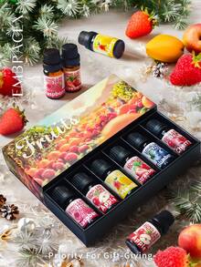 EMBRACEX. 6pcs/1PC 10ml Fruit Fragrance Oil, Multiple Scents Available: Mango, Apple, Cherry, Strawberry, Blueberry, Raspberry, Set Box Aromatherapy Oil, Holiday Gift, Fresh Fruity Scent, Car Aromatherapy - Fruits - View 3