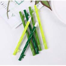 1pc Creative Realistic Bamboo Design Neutral Pen, 0.5mm Needle Tip Highly Attractive INS Style Student Black Signature Pen, Realistic Bamboo Joint Shape With 3D Bamboo Leaf Decoration, Fresh Chinese Style Appearance, Eye-Catching, Both A Writing Tool And A Desktop Ornament, 0.5mm Fine Needle Tip, Smooth And Even Ink Flow, No Smudging Or Bleeding, Comfortable Writing Experience, Perfect For Daily Note-Taking And Practice - A - View 8
