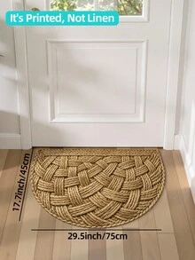DAJIANG 1件裝戶外地墊 3D半圓仿亞麻印花歡迎墊 TPR底防滑地墊，適用於浴室、室內、走廊、臥室、客廳、床邊地毯，可機洗易清潔玄關墊，秋季居家裝飾 - 彩色 - 查看 13