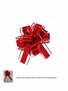 12/6/1pc Zipper Bow Gift Packaging Ribbon, Reusable, Suitable For Gift Boxes And Decoration, Gift Wrapping, Wedding Baskets, Birthday Party Gift Boxes, Floral Decoration, Christmas Gift Decoration, Party Supplies (Red) - Random - View 8
