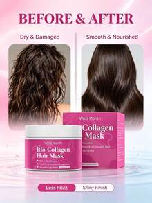 Bio-Collagen Hair Mask, Repairs Damaged Permed & Dyed Hair, Smooth & Silky, Rich In Maca Essence, 100g - Hair Mask - View 4