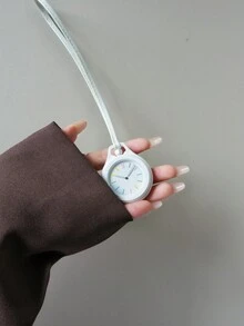 New Round Hanging Watch Creative Quartz Watch Fashion Versatile Backpack Bag Decoration Pendant Portable Small Clock - one-size - View 19