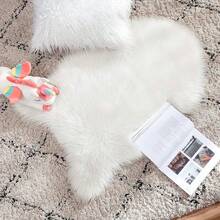 1 buah Karpet Panjang Lembut & Ramah Kulit Berwarna Hitam dan Putih, Cocok untuk Ruang Tamu, Kamar Tidur, Sofa, Samping Tempat Tidur & Berbagai Ruangan - Hitam dan Putih - View 6