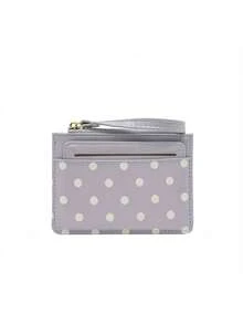 Y2K Polka Dot Mini Coin Purse, Fashion PU Small Wallet, ID Card Holder, Detachable Multi-Layer Ultra-Thin Polka Dot Storage Bag - Multicolor - View 17