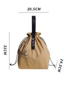 Japanese Style Handbag, Insulated Cooler Bag, Drawstring Bento Bag, Portable Lunch Tote Bag Suitable For Students And Office Workers. Multi-Functional Drawstring Closure Lunch Box Tote Bag, Insulated Bento Bag (Non-Food Contact). - Multicolor - View 13