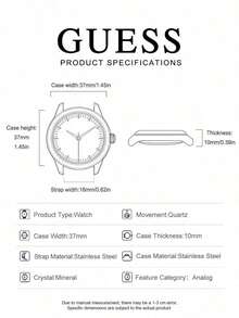 GUESS Gentle Rose Gold Women's Watch With Rhinestone Bezel, Fine Mesh Steel Band, Niche Luxury Casual Wristwatch - Rose Gold - View 7