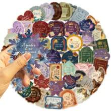 50pcs Retro Tear Paper Book Stickers PET Graffiti Stickers DIY Decorative Phone Cases, Computers, Notebook,Tablets, Festival Stickers,Gift Stickers - 1 Set/50 PCS - View 2