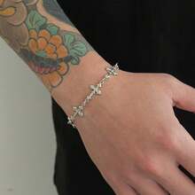 1pc Minimalist Cross Combination Bracelet, Premium Versatile Fashion Accessory - Multicolor - View 6