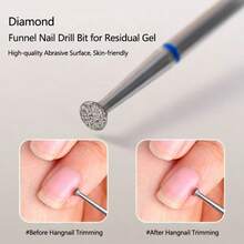 Small Disc-Shaped Diamond Grinding Bit; Rotary Bit For Russian-Style Cuticle Prep (Gel Removal); Accessory For Electric Nail Drill - Multicolor - View 2