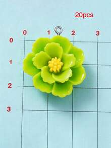 10/20/100pcs Aksesoris Perhiasan DIY Bunga Warna-warni Anting Kalung Liontin Gantungan Kunci Boneka Mesin - bunga-bunga - View 25