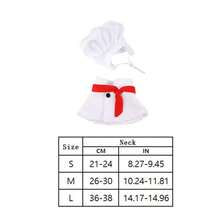 1SET Cat Dog Pet Costume Funny Chef Outfit With Hat Little Chef - White - View 2