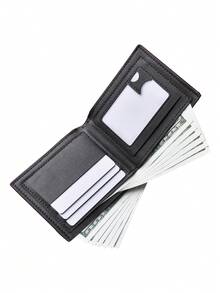 SHABILI New Men's Short Wallet, Youth Minimalist Multi-Slot Card Holder, PU Retro Premium Style - Coffee - View 5