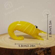 Handmade Colorful Glass Shrimp Statue - Perfect For Aquarium And Home Decor, Ideal Holiday Gift - A - View 8