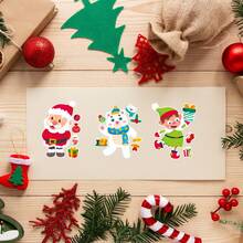 8/16/24 Christmas DIY Kids Stickers, Christmas Cartoon Characters Snowman Reindeer Christmas Tree Design, Parent-Child Interactive Puzzle Toy, Brain Development For Kids, Holiday Party Gift, Gift Packaging Stickers, Kindergarten Toy, Home Decor, Can Be Applied To Tables, Notebooks, Balloons, Suitcases, Refrigerators And More - Mixed Color - View 4