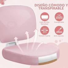 Kids Desk Chairs - Rose Red - View 3