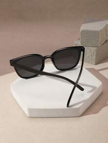 RENNES 1 PC Women Fashion Glasses, Retro Basic Casual Square Frame With Rivet Decor, Lightweight PC Frame For Daily Wear, Streetwear, Outing With Glasses Box - Multicolor - View 5