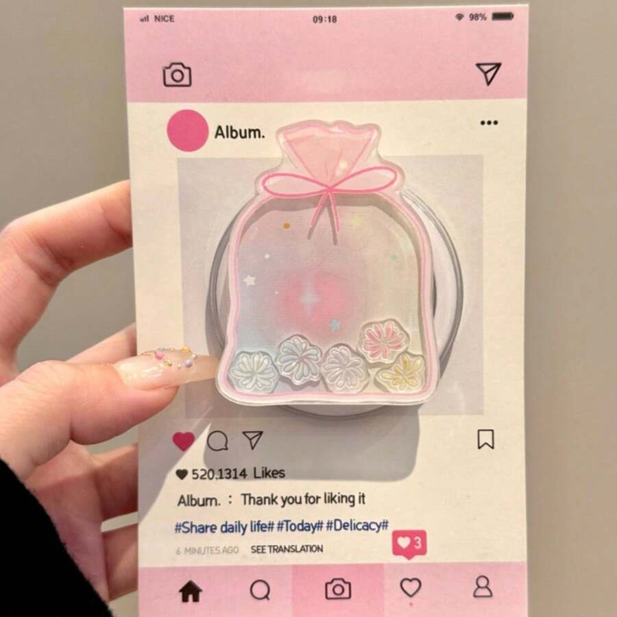 Tie-Dye Fireworks Magnetic Phone Stand Airbag Holder INS Style Telescopic Magnetic Finger Ring New Sweet Design - Multicolor - View 1