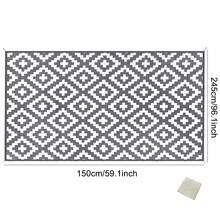 Foldable Outdoor Rug Large 150*245cm Lightweight Portable Garden Camping Party Beach Outdoor Essential Easy Clean Compact Storage, Suitable For Entrance, Balcony, Garden, Outdoor, Yard, Living Room, All Seasons Soft Rug Mat, Home Decor - 150*245cm - View 2