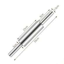 1 Stainless Steel Rolling Pin - With Handle, Round Design, Suitable For Pastries, Cookies, Pasta - Easy To Clean - Ideal Choice For Christmas And Halloween - View 11