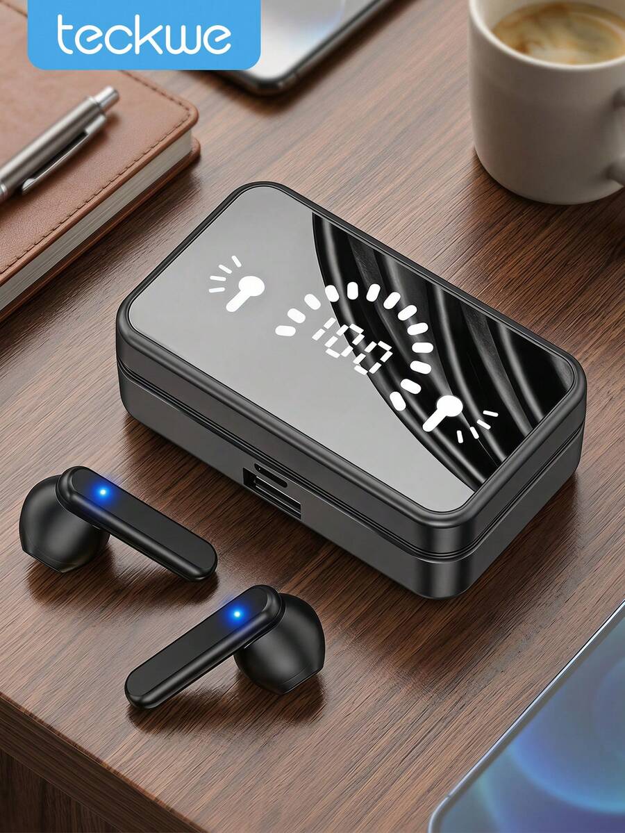 Teckwe ABS1200mah,Wireless Earphones, In-Ear, Noise Proof, Super Long Battery Life, TWS Touch Control Stereo Sports Earbuds, Available In Multiple Colors, Essential For Daily Use - View 1