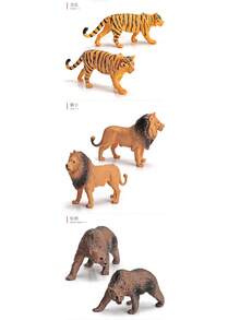 12pcs Simulation Animal Figure,Mini Wild Animal Model Toy,Education Science Teaching Toy, And Learning Toy,Tiger,Elephant,Lion - Multicolor - View 9